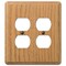 Amerelle Wall Plate, Number of Gangs: 2 gang Oak Wood, Light Finish, Brown 901DDL - alternate 3